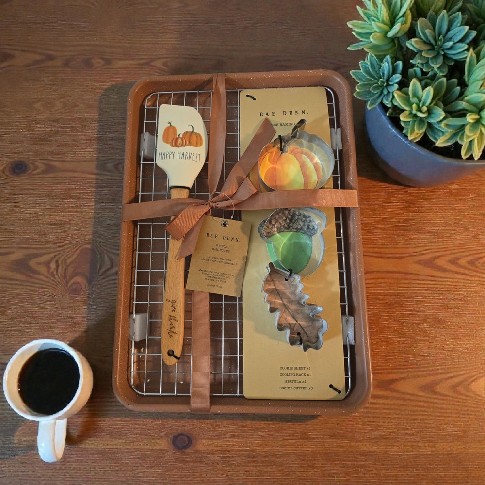 Rae Dunn‎ Fall Baking Set Spatula Cookie Cutters Pan